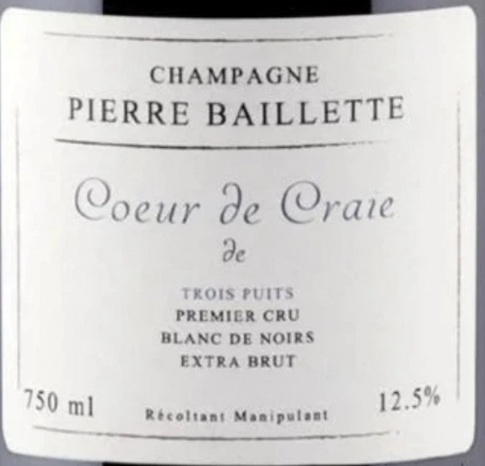 2024.03.19 아이브님 pick - Pierre Baillette 'Coeur de Craie de Trois Puits' Blanc de Noirs Premier Cru Extra Brut