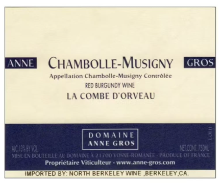 2025.03.20 탄포님 pick - Anne Gros Chambolle-Musigny Combe d'Orveau 2023 (5월 배송 예정)
