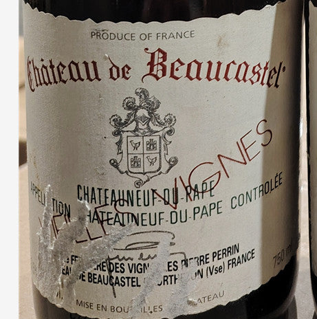 (라벨 손상) BEAUCASTEL Châteauneuf-du-Pape Roussanne V.V Blanc 2003