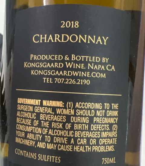 KONGSGAARD CHARDONNAY 2018