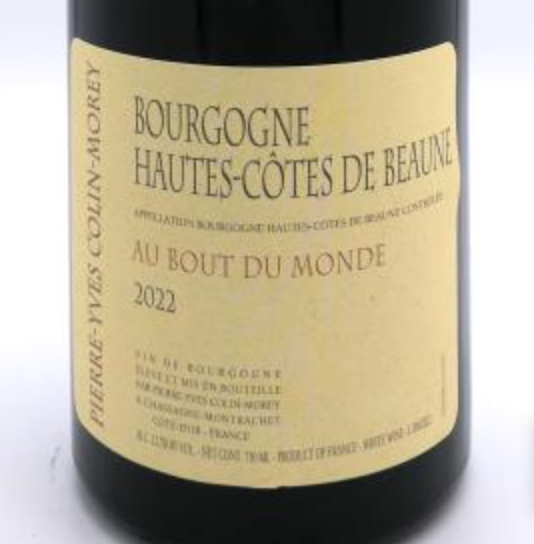 2024.8.26 와인얜뭐여님 pick - Pierre-Yves Colin-Morey Bourgogne Hautes-Côtes de Beaune Au Bout du Monde 2022 (Copy)