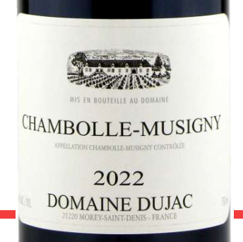 2024.8.22 탄포님 pick - Domaine Dujac 2022 Chambolle-Musigny AC (10월 입고)