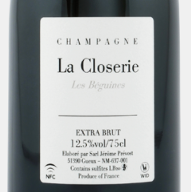 2024.9.9 나너님 pick - Jerome prevost Champagne La Closerie Les Béguines
