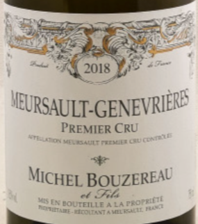 Michel Bouzereau Meursault 1er Cru Genevrieres 2018