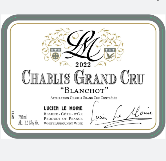 Le Moine Chablis Blanchot Grand Cru 2022 (즉시 출고 가능)