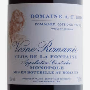 2012 Vosne-Romanée Clos de la Fontaine Domaine A.-F. Gros Burgundy