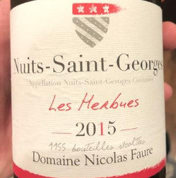 2025.05.23 탄포님 pick - 2015 Domaine Nicolas Faure Nuits St. Georges Les Herbues (750ml)