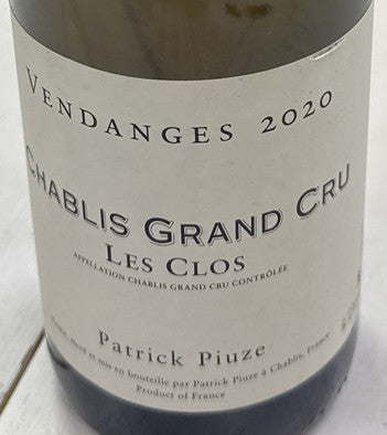 PIUZE Patrick Chablis Grand Cru Les Clos 2020