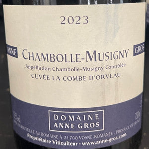 (라벨 흠집) GROS Anne CHAMBOLLE MUSIGNY La Combe d'Orveau 2023 (즉시 출고 가능)