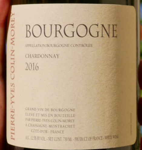 2025.08.21 waku님 pick - Pierre-Yves Colin-Morey Bourgogne Chardonnay 2016