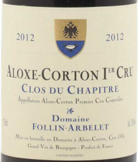 Domaine Follin-Arbelet Les Vercots, Aloxe-Corton Premier Cru, France