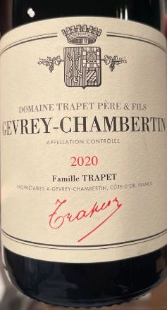 2020 Domaine Trapet Pere et Fils Gevrey-Chambertin Ostrea, Cote de Nuits, France