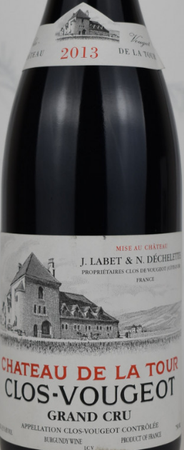 2013 Labet & Dechelette Chateau de La Tour Clos de Vougeot Vieilles Vignes Grand Cru, Cote de Nuits, France