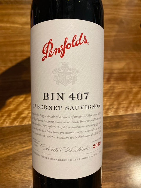 2019 Penfolds Bin 407 Cabernet Sauvignon, South Australia