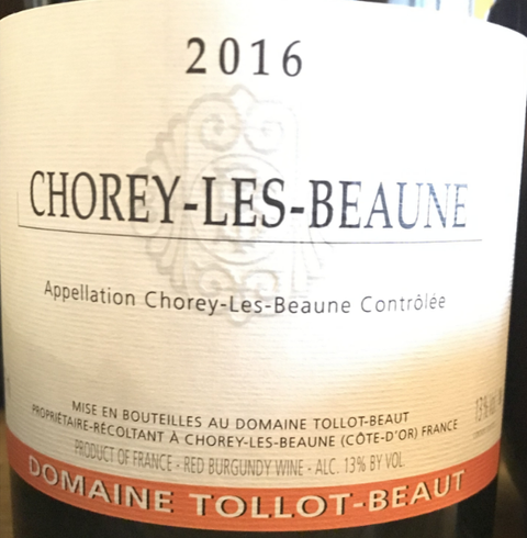 2016 Domaine Tollot-Beaut Chorey-les-Beaune, Cote de Beaune, France