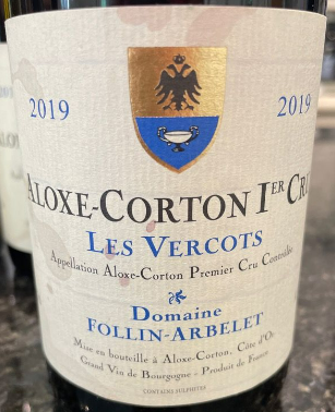 Domaine Follin-Arbelet Les Vercots, Aloxe-Corton Premier Cru, France