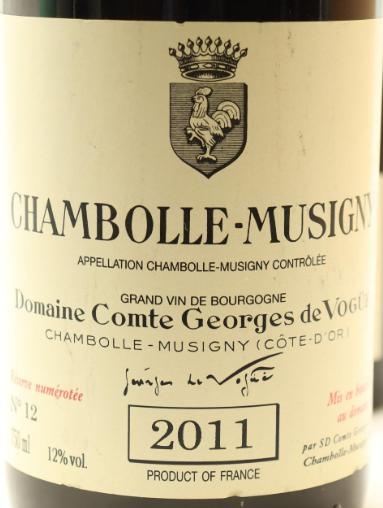 2011 Domaine Comte Georges de Vogue Chambolle-Musigny Premier Cru, Cote de Nuits, France